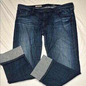 AG Women's Jeans Size 32 Stevie Cuff Slim Straight Adriano Goldschmied GUC